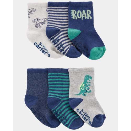 Baby Boy 6-Pack Dinosaur Socks | Carter's