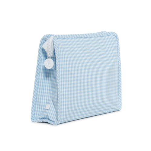 Roadie Large Zip Pouch Gingham Mist by TRVL Design | Lila & Hayes