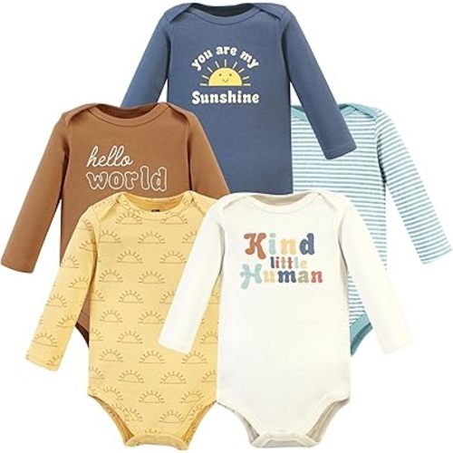 Hudson Baby unisex-baby Cotton Long-sleeve Bodysuits