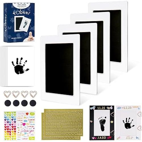 Inkless Baby Hand and Footprint Kit,Clean Touch Ink Pad for Baby Footprint Kit,No Mess Dog Paw Print Kit,DIY Footprint Ink for Baby Keepsake Gifts for Boys and Girls