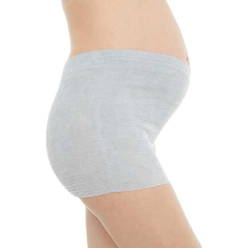 Frida Mom Postpartum Disposable Underwear, Microfiber Boyshort Cut Underwear - Size Regular (8ct) Grey