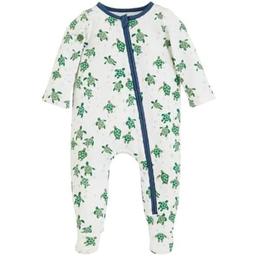 Mud Pie baby-boys Boys Turtle Tracks Waffle Sleeper