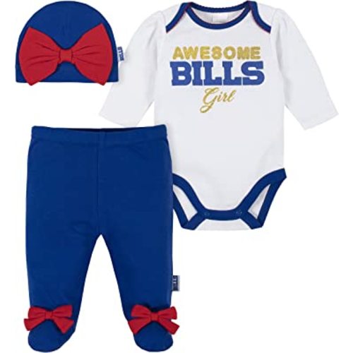 Gerber NFL Baby Girls Nfl Team Footed Pant and Bodysuit Gift Set