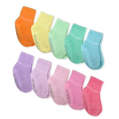 Multipack Cozy Socks Sustainably Made For Baby & Toddler Rainbow Pinks 0-6m