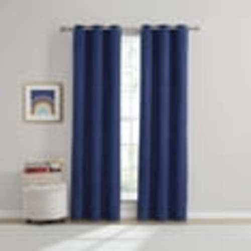 Your Zone Kids Cord Blue Grommet Top Blackout Curtain Panel, 38" x 84"