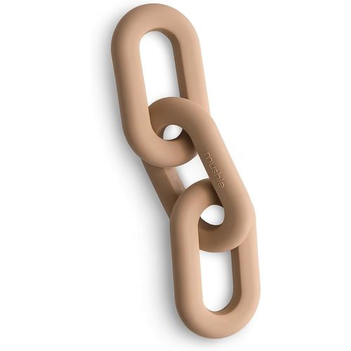 mushie Silicone Baby Links Teether Toy (Natural)