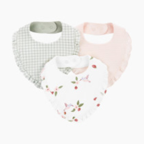 Carter's Bandana Bibs (3 Pack) - Leaves/Stripes/Gingham, OSZ