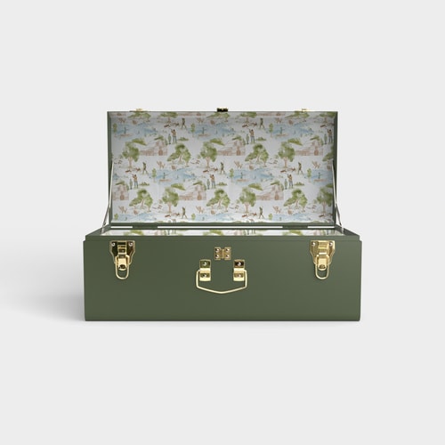 Petite Trunk - Green - Heritage Hunt / No Embroidery