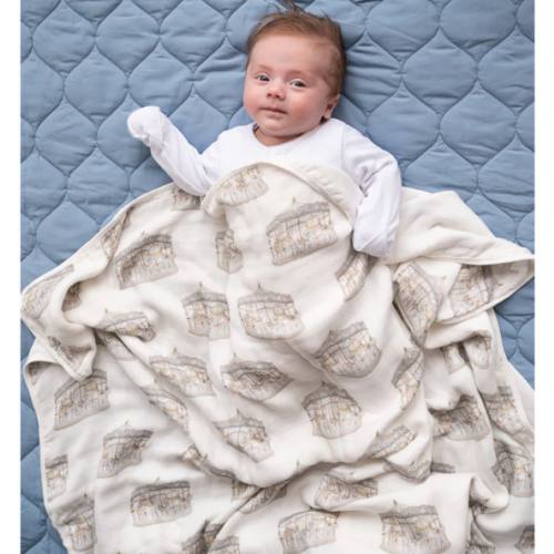 Carousel Bamboo Baby Blanket
