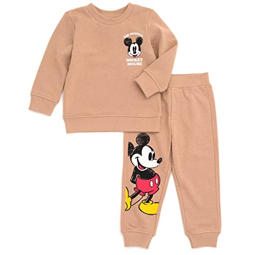 Disney Lion King Mickey Mouse Winnie the Pooh Toy Story Fleece Sweatshirt and Pants Outfit Set Newborn to Big Kid Sizes