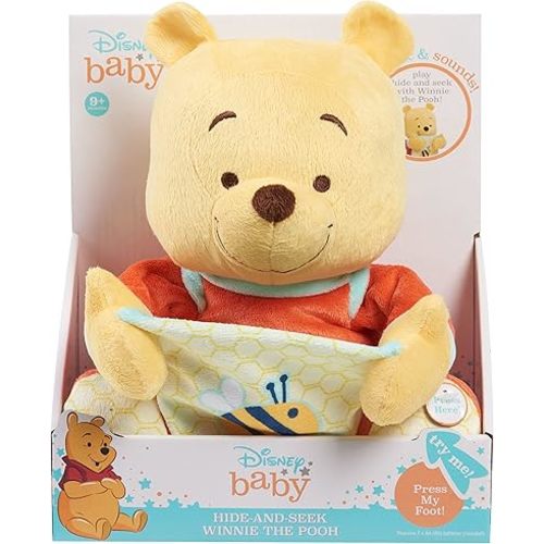 Disney Baby Hide-and-Seek Winnie The Pooh Interactive Plush, Kids Toys for Ages 09 Month by Just Play