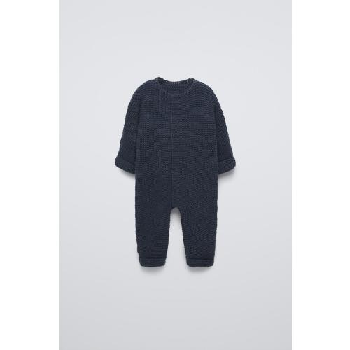 GARTER STITCH JUMPSUIT - Petrol blue | ZARA United States