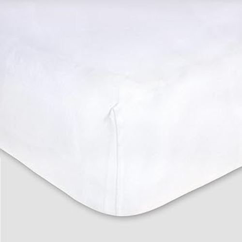 Burts Bees Baby Solid Fitted Crib Sheet Organic Cotton BEESNUG - Cloud White, Fits Unisex Standard Bed and Toddler Mattress, Infant Essentials, 28 x 52 x 5.5 Inch 1-Pack