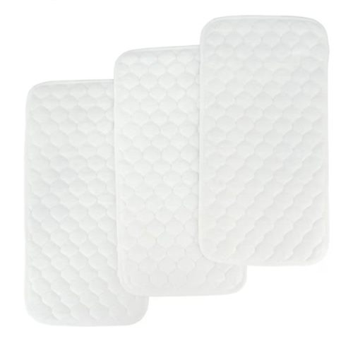 BlueSnail Quilted Thicker Waterproof Changing Pad Liners 3 Count(Gray 13” x 27”)
