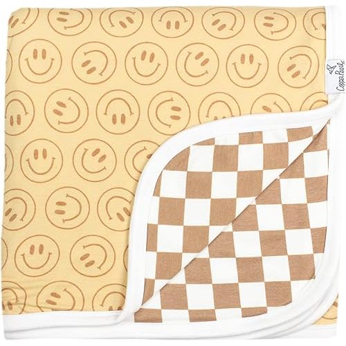 Copper Pearl Three-Layer Baby Blanket: Soft Baby Quilts for Boys and Girls | Breathable, Cozy, Toddler Blanket | Baby Quilt for Newborns | 46x46 Premium Polyester/Rayon | Vance