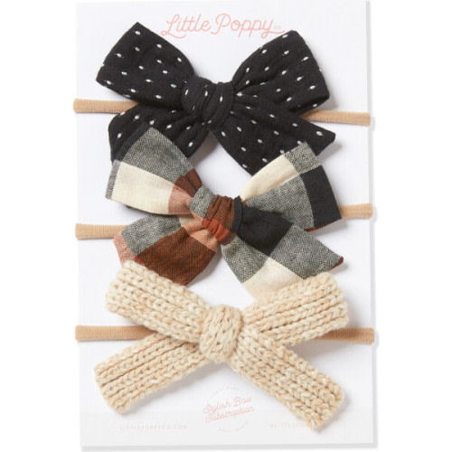 The Mia Three Bow Original Headband Set, Multi - Little Poppy Co. | Maisonette