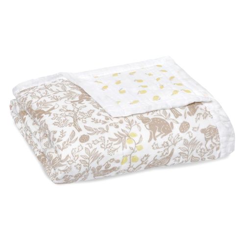 aden + anais Silky Soft Bamboo Viscose Baby Blanket, Crib Bedding for Newborn Baby and Toddler, Nursery Blanket for Boys and Girls, Baby Registry and Shower Gift, Natural Woodland