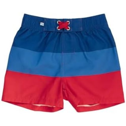 RUGGEDBUTTS Boys UPF50+ Sun Protection Striped Color Block Swim Trunks