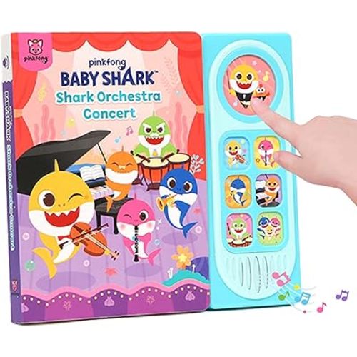 Pinkfong Baby Shark Family Orchestra Concert Sound Book l Baby Shark Toys | Learning & Education Toys | Interactive Books for Infant & Toddlers & in 1-3 | Gifts for Boys & Girls