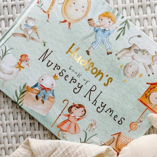 Personalized Book | Custom Baby Book | Personalized Book of Nursery Rhymes | Baby Shower Gift | Baby&#39;s First Birthday Gift | Toddler Gift