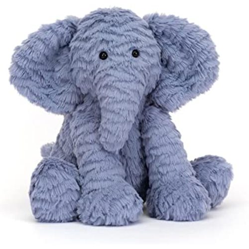 Jellycat Fuddlewuddle Elephant Stuffed Animal, Medium 9 inches - Elephant Plush Toy - Classic Children's Gift