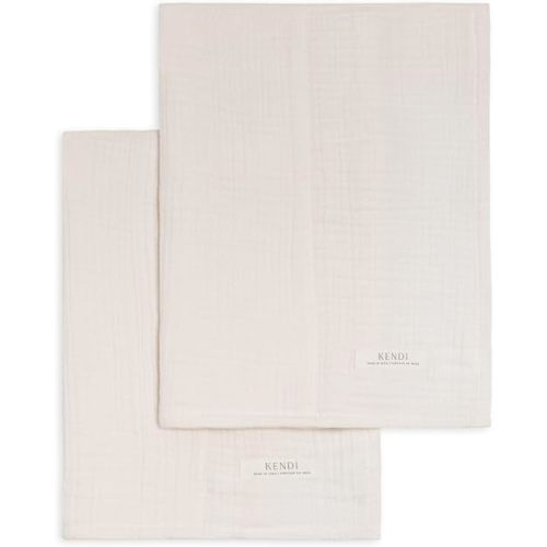 Colored Organics Baby 2 Pack Organic Cotton Burp Cloths Set - Coconut Muslin