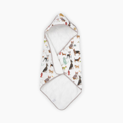 Little Unicorn Cotton Muslin & Terry Infant Hooded Towel - Woof
