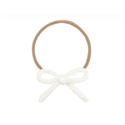 Crochet Bow - Ivory Headband
