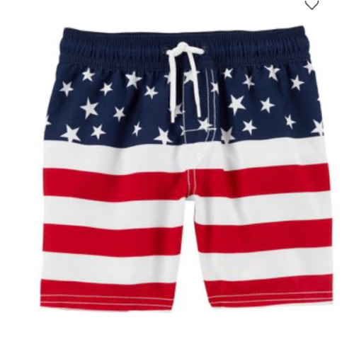 Baby Stars and Stripes Swim Trunks