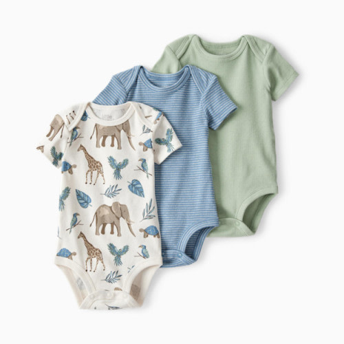 Little Planet 3-Pack Organic Cotton Bodysuits - Multi