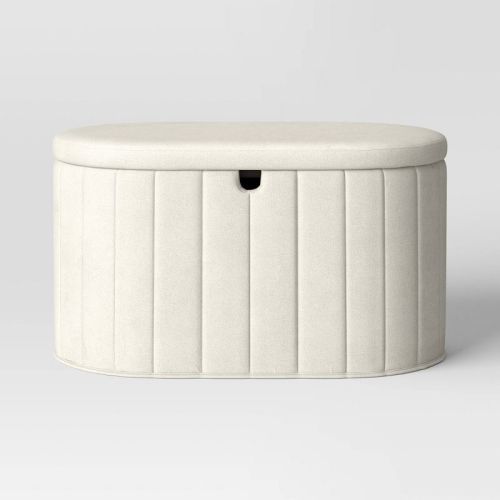 Folding Double Storage Bench Cream - Room Essentials™