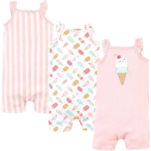 Hudson Baby Unisex Cotton Rompers