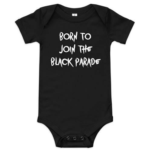 Black Parade Baby short sleeve one piece, emo baby clothes, emo onesie