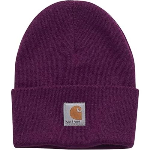 Carhartt Unisex Baby Knit Beanie Cuff Hat, Plum Caspia,One Size