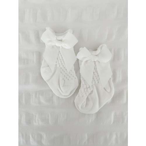ANKLE BOW SOCKS - WHITE