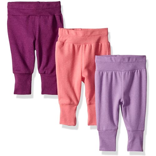 6-12m Hanes Pants, Flexy Soft Knit Pull-on Sweatpants, Stretch Joggers for Babies & Toddlers, 3-Pack