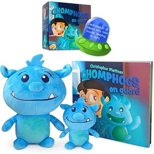 Chomphogs on Guard - Plush Protectors for Kids Scared of The Dark - Kids Finally Sleep Alone at Night - Storybook & Bedtime Buddies - Plush Animals and Book Set (1-9 Yrs.)