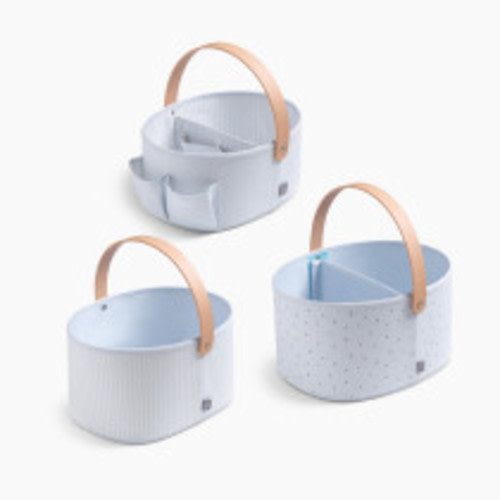 Delta Children babyGap 3-Pack Nested Fabric Storage Bins with Handles - Blue