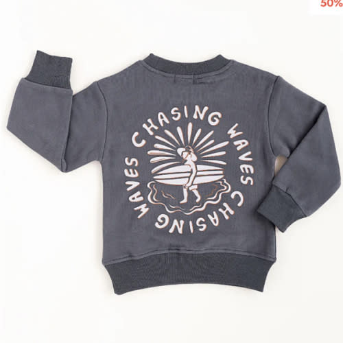 CHASING WAVES CREWNECK | Toddler boy fleece jacket – Rad Tod