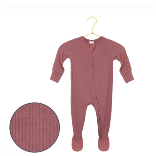Zipper Footies - Marjorie Ribbed 0-3