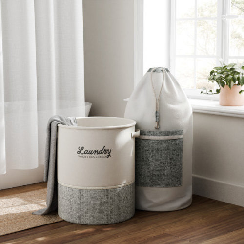 RGI Home Heavy Duty Canvas Laundry Bag and EVA Laundry Basket, Set of 2, by RGI Home & Reviews | Wayfair