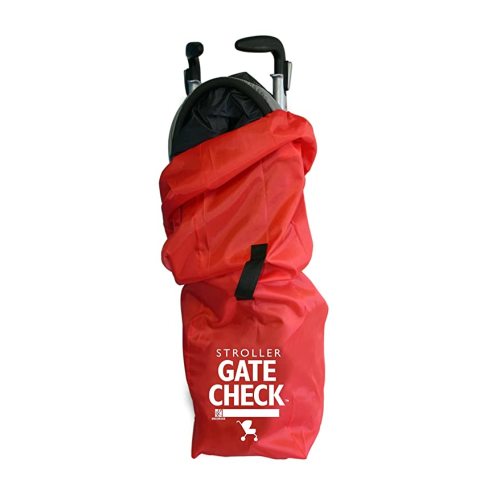 J.L. Childress Gate Check Bag for Single Umbrella Strollers - Stroller Bag for Airplane - Gate Check Bag for Umbrella Strollers - Stroller Travel Bag for Airplane - Red
