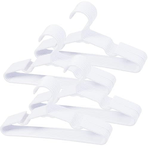 40 pcs White Baby Nursery Closet Hangers,Non-Slip Laundry Infant Pant Hanger for Newborn Clothes,Ultra-Thin Child Coat Hanger for Girl Boy Toddler Kid