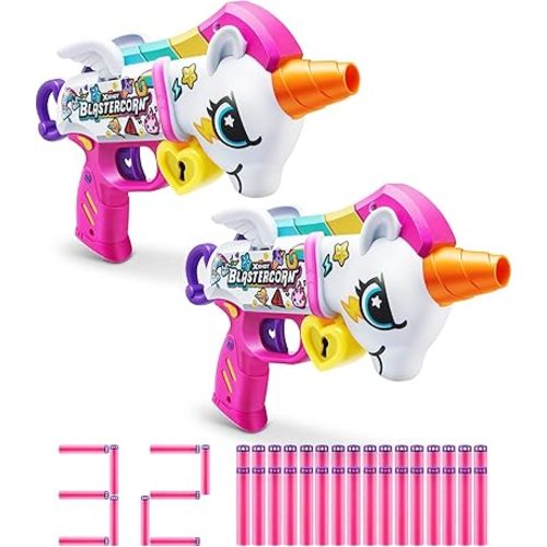 X-Shot XSHOT Blastercorn (2 Pack) by ZURU with 32 Darts Total, Air Pocket Technology Darts and Dart Storage, Outdoor Toy for Boys and Girls, Teens and Adults