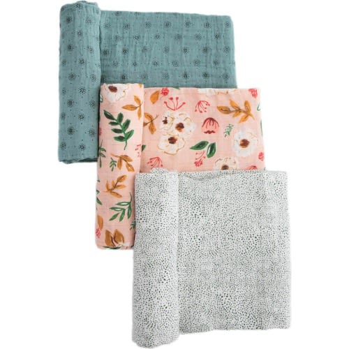 LITTLE UNICORN 3-Pack Muslin Swaddle Blanket