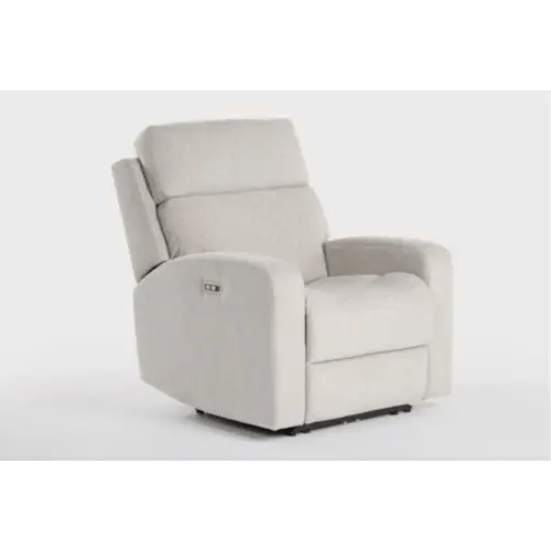 Torin Stone Greige Fabric 35" Power Recliner With Usb