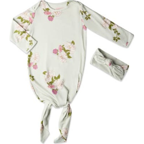 Baby Grey by Everly Grey Knotted Gown & Headband Set, 0-3M
