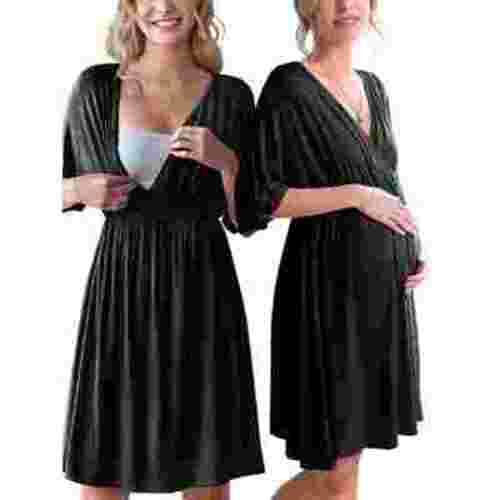 Avidlove Maternity Dress for Photoshoot 3 in 1 Labor/Delivery/Hospital Gown Maternity Nursing Nightgown Sleepwear for Breastfeeding Casual Baby Shower Dress S-XXL