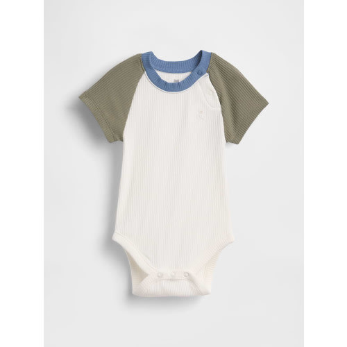 Baby First Favorites TinyRib Raglan Bodysuit - Green raglan 0-3 M