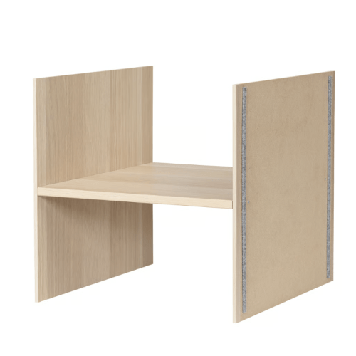 KALLAX insert with 1 shelf, white stained/oak effect, 13x13" - IKEA US